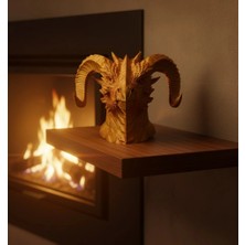 Sb Shopping Asil Tasarım Gold–red Ejderha Heykeli Hediyelik Fantastik Dekor