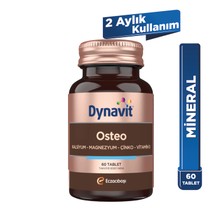 Dynavit Osteo 60 Tablet - Eklem&Kemik - Kalsiyum, Magnezyum, Çinko, Bor, Bakır, Selenyum, Vitamin D3
