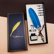 MiraLive Mürekkepli Divit Hokka Kalem Seti Mavi