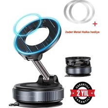 Dekofon Magsafe Uyumlu 360 Döner Vakumlu Araç Masa ve Duvar Tipi Halka Telefon Tutucu Standı