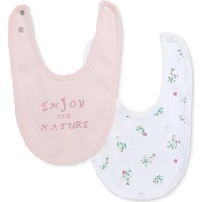 Messy Duck Baskılı Penye Mama Önlük 2'li Çiçek