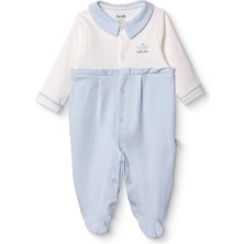 Bebetto Bebetto Erkek Bebek Patikli Tulum Çıtçıtlı Little Boss Gömlek Yaka Uzun Paça Uzun Kol
