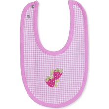 Messy Duck Baskılı Penye Mama Önlük - Çilek