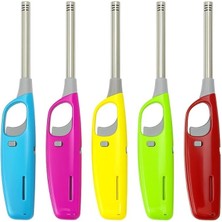 Hype Store 2’li Uzun Mutfak Çakmak Seti – Renkli Gazlı Ateşleme Çakmak, Ocak, Barbekü, Mum ve Kamp Için Uygun