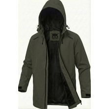 Ghassy Co. Erkek Rüzgarlık/Yağmurluk Haki Rüzgarlık Modeli Outdoor Kullanım İçin Standart Kalıp