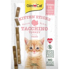 Hype Store Gimcat Sticks Kitten Kedi Ödül Çubukları, Hindili, Yavru Kedi, 3 Çubuk, 32 G