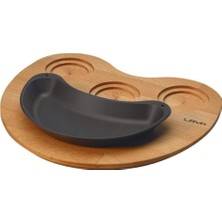 Hype Store Lava Döküm Fajita Tavası Böbrek Şekilli, 10X20 cm
