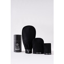 Hype Store Premium Siyah 3'lü Kese Seti, Peeling Eldiveni, Yüz KESESI%100 Floş Ipek Normal,orta,hassas Ciltler