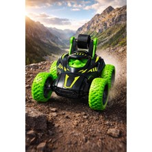 Seher Oyuncak Canda Oyuncak Çılgın Akrobatik Uzaktan Kumandalı Şarjlı Araba 360 Derece Döndürme Yeşil