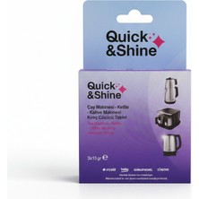 Quick&Shine Çay Makinesi-Kettle-Kahve Makinesi Kireç Çözücü Tablet