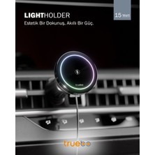 Truebo LightHolder Magsafe Şarjlı RGB Araç Telefon Tutucu