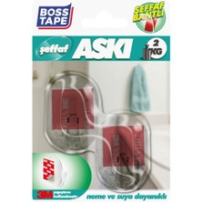 Hype Store 3m Şeffaf Yapışkanlı Ikili Küçük Boy Askı