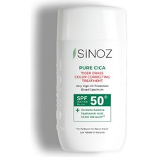 Hype Store Sinoz Pure Cica Tiger Grass Anında Ton Eşitleyici Onarıcı Nemlendirici SPF50 Sıvı Yüz Güneş Kremi