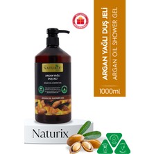 Naturix Argan Yağlı Duş Jeli 1000 ml Paraben Fosfat Içermez Büyük Boy Nemlendirici Duş Jeli
