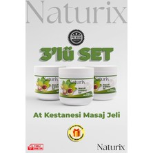 Naturix At Kestanesi Masaj Jeli 500 Ml 3'Lü Horse Chestnut Masaj Balsamı Yoğun Jel Kıvam