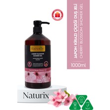 Naturix Japon Kirazı Duş Jeli 1000 Ml Paraben Fosfat Içermez Büyük Boy Nemlendirici Duş Jeli