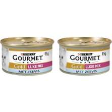 Hype Store Gourmet Gold Çifte Lezzet Okyanus Balığı&sebzeli Yaş Kedi Maması, 85 G 2li Paket