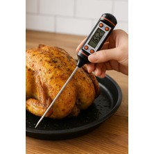 Hype Store Dijital Et ve Gıda Termometresi, Anında Okuma Özellikli, Paslanmaz Çelik Prob, LCD Ekranlı Mutfak Te