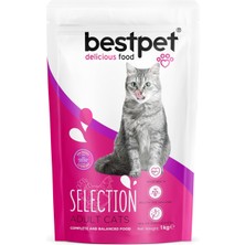 Hype Store Bestpet Selection Yetişkin, Seçici Kediler Için Tavuk Etli Kuru Mama, 1 kg