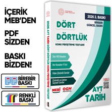 2025 Yks-Ayt Mebi-Ogm Dört Dörtlük Tarih Pekiştirme Testi A4 Renkli Soru Bankası Video Çözümlü