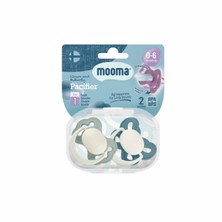 Mooma Clown & Butterfly Silikon Emzik 2’li No:1 (0–6 Ay) Ball Blue & River Green Saklama Kabı Hediyeli