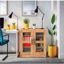 Hype Store DSD104-C 2 Cam Kapaklı Ceviz Dosya Dolabı