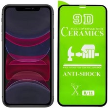 Hype Store Apple iphone 11 Için Parlak Seramik Esnek Nano Ekran Koruyucu Film 9d 9h Siyah Çerçeveli Ekran Koruy