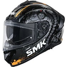 SMK Typhoon Kapalı Kask Reptile Desenli Yüksek Koruma ve Konfor ile Motorsiklet Aksesuarı