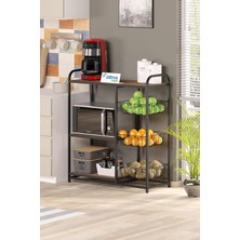 Hype Store Meyvelik Sebzelik Sepetli Mutfak Düzenleyici Raf Fırın Standı Organizer Mutfak Dolabı Bangosu Kahver