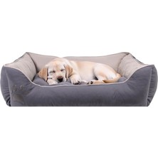 Hype Store Jungolica Lucy Köpek Yatağı 40X60 Gri Açık Gri - Ortopedik Destekli Pet Yatağı, Yumuşak Dolgulu, Yık