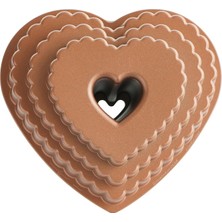 Hype Store Nordic Ware Cast Bundt Bakeware Katmanlı Kalp, 12 Bardak, Şekerleme