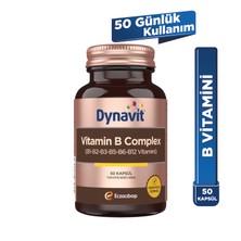 Dynavit Vitamin B Complex 50 Kapsül - Enerji - B Kompleks (B1, B2, B3, B5, B6, B12 Vitaminleri)