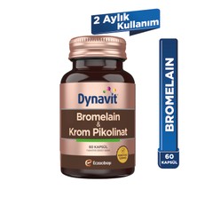 Dynavit Bromelain (Ananas Ekstresi)&Krom Pikolinat 60 Bitkisel Kapsül - Bromelain, Krom Pikolinat