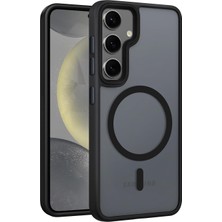 Hype Store S24 Için Mattpro Serisi Magsafe ile Uyumlu Ultra Güçlü Yumuşak Silikon Darbeye Dayanıklı Mat Kılıf