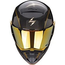 Scorpion EXO HX1 Carbon SE Retro Motosiklet Kaskı Siyah  Altın