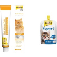 Hype Store Gimcat Kediler Için Multi-Vitamin, 100 G, 12 Temel Vitamin & Yoğurt Kediler Için Tamamlayıcı Mama, Z