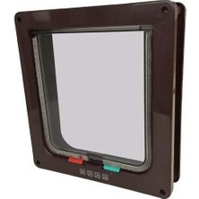 Hype Store Glipet Kedi Köpek Kapısı 4 Yollu 25X23,5X5 cm Kahverengi