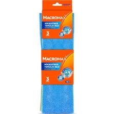 Hype Store Macromax Mikrofiber Temizlik Bezi 3'lü Paket, Ultra Emici Toz Alıcı Çok Amaçlı Yüzey Bezi