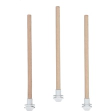 Hype Store Petistera 3'lü Ahşap Pürüzsüz Muhabbet Kuşu Tüneği 25 cm