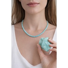 Amazonit Doğal Taş Kolye