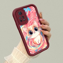HONTINGA Xiaomi Redmi Note 11 Pro ile Uyumlu Kılıfı Düşüme Önleyici Basitlik Anti Düşme Kamera Korumali Yağlı Boya Bordo Desen Yumuşak Silikon Telefon Kılıfı Kadın ve Erkek Için Uygundur K2-7119