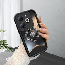 HONTINGA Tecno Spark 20 ile Uyumlu Kılıfı Düşüme Önleyici Basitlik Anti Düşme Kamera Korumali Totem Siyah Desen Yumuşak Silikon Telefon Kılıfı Kadın ve Erkek Için Uygundur K2-0243