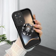 HONTINGA Xiaomi Redmi Note 11S ile Uyumlu Kılıfı Düşüme Önleyici Basitlik Anti Düşme Kamera Korumali Totem Siyah Desen Yumuşak Silikon Telefon Kılıfı Kadın ve Erkek Için Uygundur K2-0243