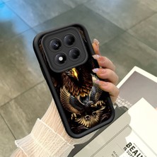 HONTINGA Xiaomi Redmi Note 14 Pro ile Uyumlu Kılıfı Düşüme Önleyici Basitlik Anti Düşme Kamera Korumali Totem Siyah Desen Yumuşak Silikon Telefon Kılıfı Kadın ve Erkek Için Uygundur K2-0243