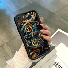 HONTINGA iPhone 7 ile Uyumlu Kılıfı Düşüme Önleyici Basitlik Anti Düşme Kamera Korumali Mekanik Siyah Desen Yumuşak Silikon Telefon Kılıfı Kadın ve Erkek Için Uygundur K2-0242