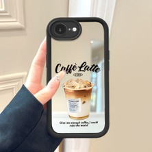 HONTINGA iPhone 16E ile Uyumlu Aynalı Kılıfı Düşüme Önleyici Basitlik Anti Düşme Kamera Korumali Kahve Deseni Desen Yumuşak Silikon Telefon Kılıfı Kadın ve Erkek Için Uygundur K2-9051