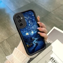 HONTINGA Samsung Galaxy M23 ile Uyumlu Kılıfı Düşüme Önleyici Basitlik Anti Düşme Kamera Korumali Çizgi Roman Siyah Desen Yumuşak Silikon Telefon Kılıfı Kadın ve Erkek Için Uygundur K2-0241
