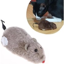 TE Dükkan Kurmalı Kedi Eğitim Oyuncağı Tüylü Peluş Fare Yakalama Interaktif Sevimli Eğlenceli Oyuncak