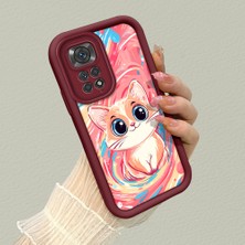 HONTINGA Xiaomi Redmi Note 11S ile Uyumlu Kılıfı Düşüme Önleyici Basitlik Anti Düşme Kamera Korumali Yağlı Boya Bordo Desen Yumuşak Silikon Telefon Kılıfı Kadın ve Erkek Için Uygundur K2-7119
