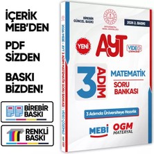 Kara Kutu Yayın Karakutu Yayınları 2026 AYT MEBİ-OGM 3 ADIM Matematik Soru Bankası RENKLİ A4 Boyut Video Çözümlü BASKI ÜCRETİ